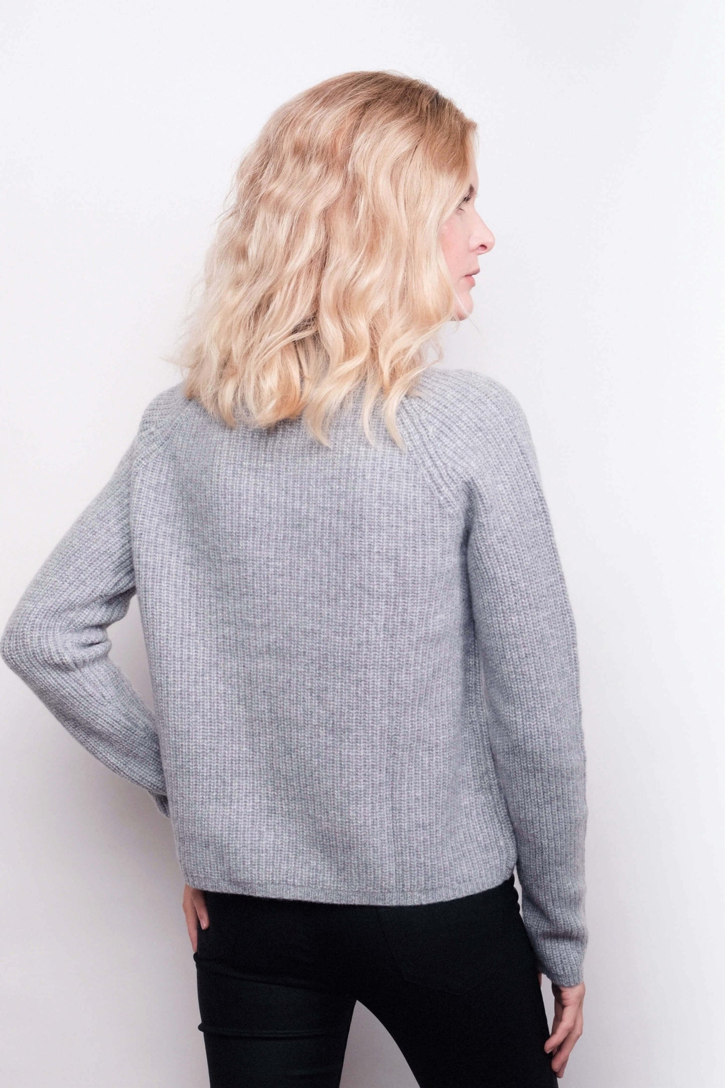 Heritage Fisherman Cashmere Sweater - Grey