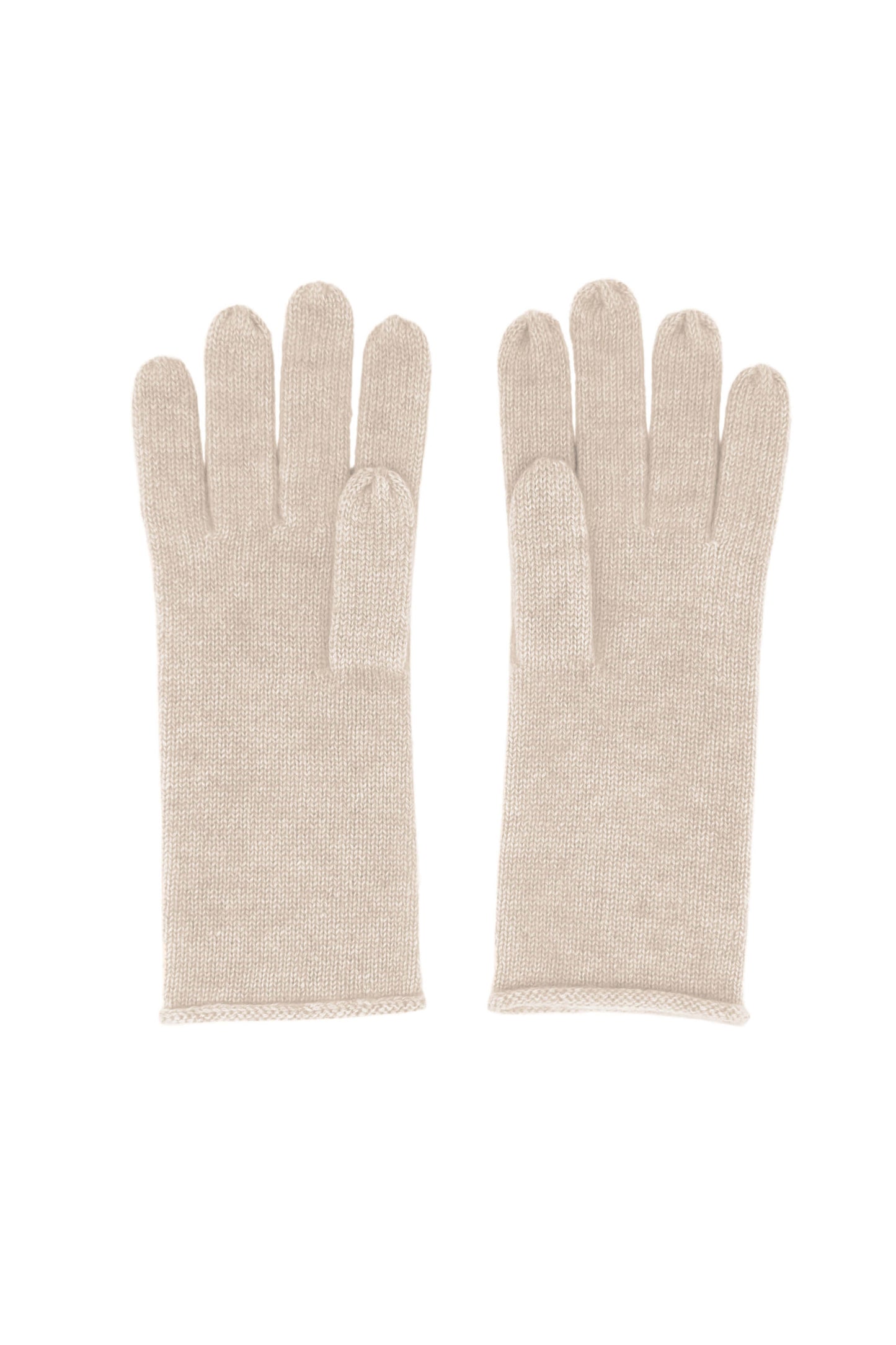 Cashmere Fine Knit Gloves - Cream